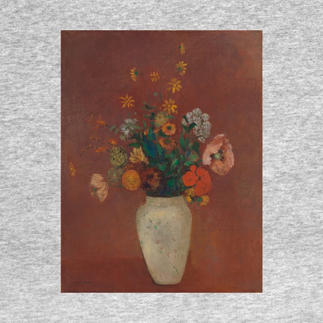 Bouquet in a Chinese Vase by Odilon Redon by Classic Art Stall